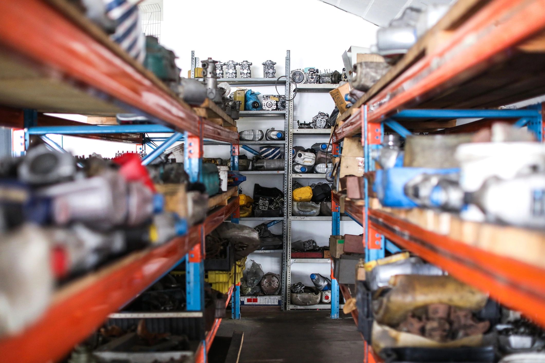 modern aircraft parts warehouse