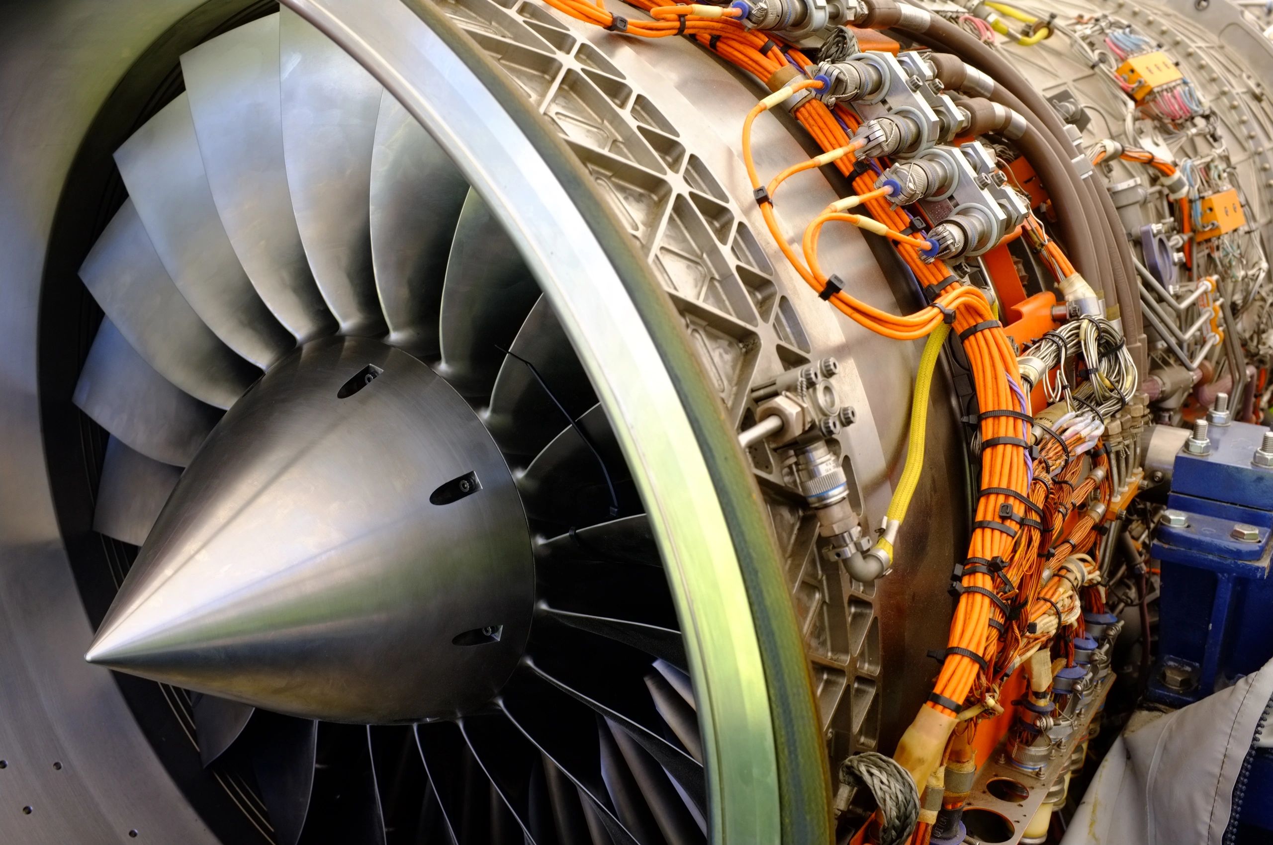 airplane components closeup